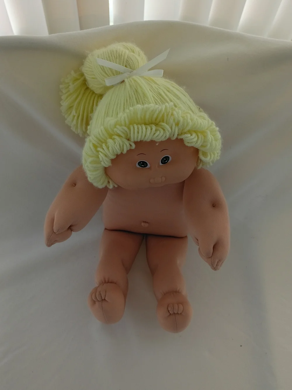 VTG Cabbage Patch Doll Green Eyes Poodle Yellow HM 1 Blue Sig PMI 1978, 1982 17